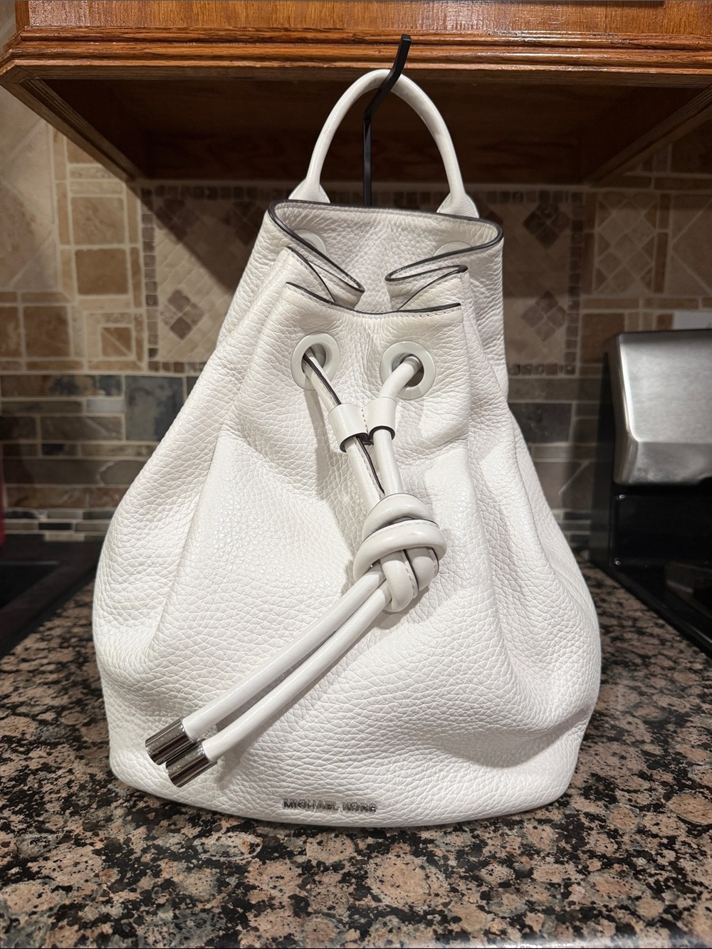 Michael Kors Bags Michael Kors White Leather Backpack